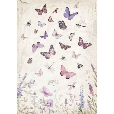 Stamperia Rýžový papír Levandule a motýl – Hledejceny.cz