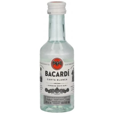 Bacardi Carta Blanca 40% 0,05 l (holá láhev) – Zboží Mobilmania