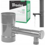 Bradas Lapač Sběrač dešťové vody s ventilem 100 mm šedý – Zboží Mobilmania