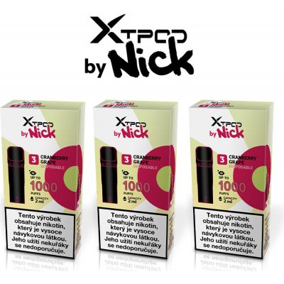 X TPOD by Nick Cranberry Grape 20 mg 3 ks – Zboží Dáma