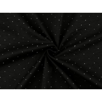Oděvní strečová látka s kamínky hotfix, střední, 2 černá (bal. 1) – Zboží Dáma