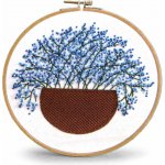 Stoklasa Vyšívací sada s předtištěným motivem 940151/7 modré květy 15x22cm – Hledejceny.cz