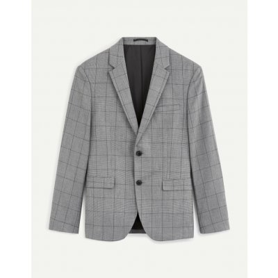 Celio Kostkované sako Buaimee Šedá – Zboží Dáma