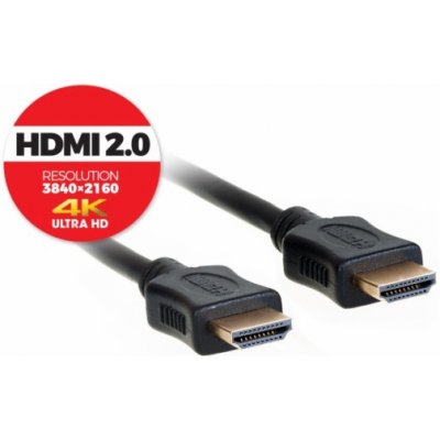 HDMI kabel, HDMI 2.0 A konektor - HDMI 2.0 A konektor, 10m, sáček AQ KVH100-10M