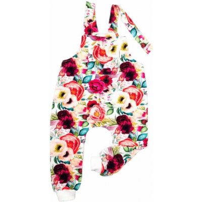 Dětské laclové kalhoty růže pestrobarevná – Zboží Dáma