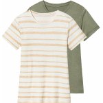 Lupilu Dívčí lněné triko 2 kusy růžová bílá – Zboží Mobilmania