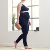 Těhotenské kalhoty Kimjaly dámské těhotenské tepláky na jógu černá