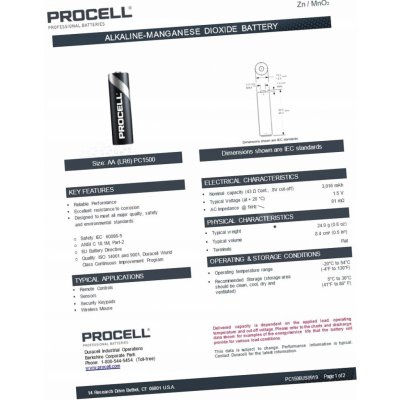 Duracell Procell AA 10 ks AADU014 – Sleviste.cz