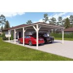 Holzbrüder Ralf na auto bílá/hnědá 6 x 8,68 m – HobbyKompas.cz