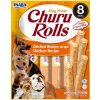 Pamlsek pro psa INABA Churu Rolls Chicken 8x12g kuřecí zábaly pro psy