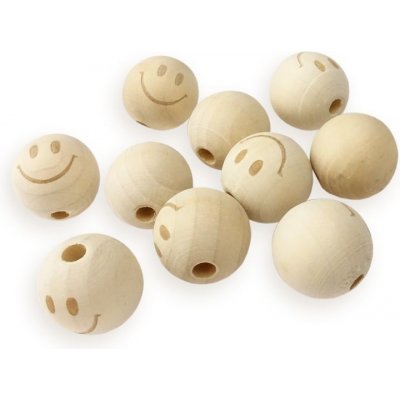 Natana dřevěný korálek smile 20 mm 10 kusů – Hledejceny.cz