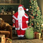 HOMCOM Pohyblivá figurka Santa Clause 140cm | červená – Hledejceny.cz