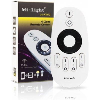 RF ovladač Mi-Light ML006 pro jednobarevné a CCT LED pásky - 4-zónový – HobbyKompas.cz