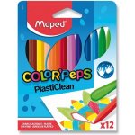 Maped Plastové pastely Color'Peps Plasticlean 12 barev trojhranné – Sleviste.cz