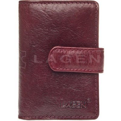 Lagen 1481/T kožené pouzdro na vizitky nebo kreditní karty vínové – Zboží Živě