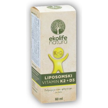 Ekolife Natura Lipozomální Vitamín K2+D3 60 ml