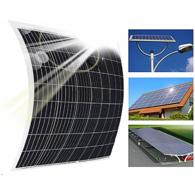 CAMTOA 120W solární panel Flexibilní monokrystalický 90 x 83 cm s 20A regulátorem – Zboží Mobilmania