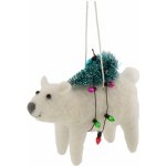 Sass & Belle Polar Bear with Christmas Lights vánoční ozdoba bílá – Hledejceny.cz