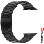 SWISSTEN ŘEMÍNEK PRO APPLE WATCH KOVOVÝ 42/44/45 mm ČERNÝ 46000311 – Zboží Živě