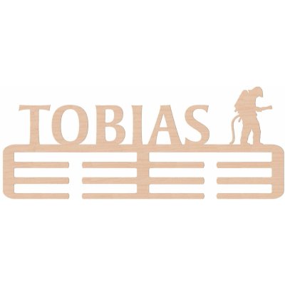 ČistéDřevo Dřevěný věšák na medaile hasič Zvolte Muž – Zboží Dáma