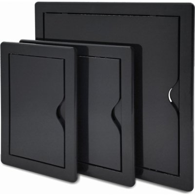 airRoxy Plastová revizní dvířka grafit černá 100x100 mm – Sleviste.cz