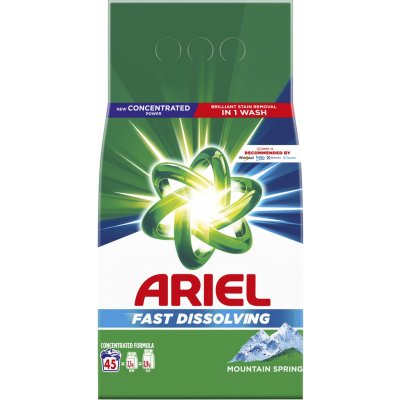 Ariel Mountain Spring prášek na praní 2,47 kg 45 PD – Sleviste.cz