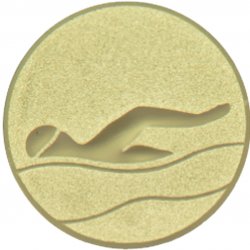 Emblém plavání zlato 25 mm