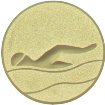 Emblém plavání zlato 25 mm