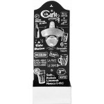 CMP KV7099 Nástěnný otvírák na lahve s odkapovou miskou, černý – Hledejceny.cz