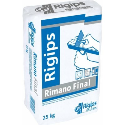Rigips Rimano Final super bíla velmi jemná sádrová malířská stěrka 25 kg – Hledejceny.cz