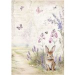 Stamperia Rýžový papír Levandule a zajíc – Zboží Mobilmania