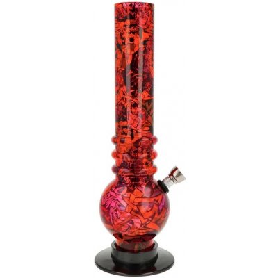 BVPK Bong akrylový Graffiti červený 26cm – Zboží Dáma