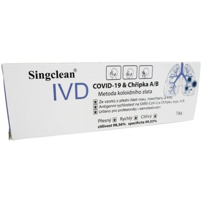 Hangzhou Singclean Medical Products Antigenní test Singclean Covid-19 & Chřipka A/B 1 ks