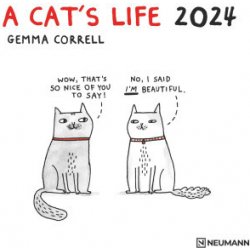 A Cat's Life Wand Broschüren 30x30 30x60 geöffnet Katzen Cartoon 2024