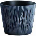 Prosperplast Květináč s vkladem SANDY ROUND antracit 15,8 cm – Sleviste.cz
