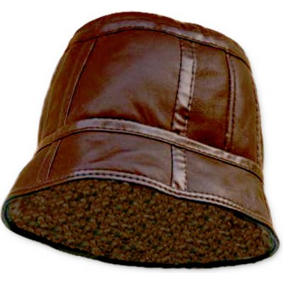 Pánský kožený klobouk hnědá – Zboží Mobilmania