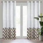 Takoy DESIGN 91 Sametový závěs GINA s potiskem vějířů-HF-387294 | 140 x 250 cm – Hledejceny.cz
