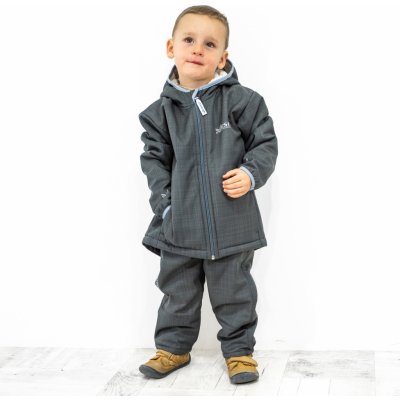 ESITO dětská zimní softshellová bunda s beránkem Grey grey – Zboží Mobilmania