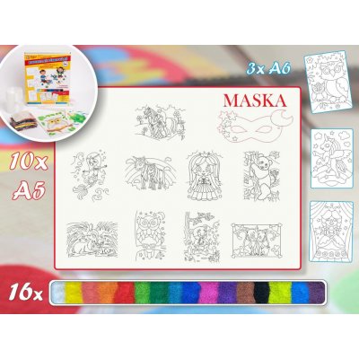 Radost v písku Velká sada PRO HOLKY 2 Barevné pískování obrázků – Zboží Dáma