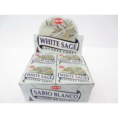 Hem Vonné kužely White SAGE Bílá šalvěj 10 ks – Zboží Dáma