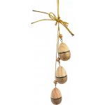 Vajíčko dřevo závěs hnědé 3 ks 4x4x32 cm – Hledejceny.cz