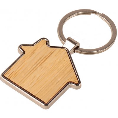 Přívěsek na klíče ČistéDřevo Dřevěný s kovem domeček – Hledejceny.cz