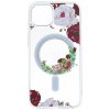 Pouzdro Tel Protect Flower iPhone 12 MagSafe s červenými květy