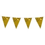 Girlanda praporky zlaté 3m – Zboží Mobilmania