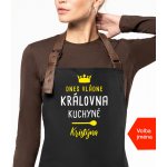 Kariban HobbyTriko Zástěra pro ženy se jménem EXCLUSIVE Dnes vládne královna kuchyně.. Černošedá – Hledejceny.cz