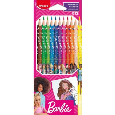 Maped 862207 Barbie sada ergonometrických pastelek 12 ks – Zboží Živě