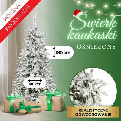 Springos CT0224 LUXUSNÍ ZASNĚŽENÝ SMRK 180 CM – Hledejceny.cz