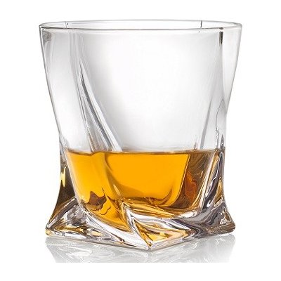 Bohemia Crystal Sklenice na whisky Quadro 6ks 340 ml – Zboží Mobilmania
