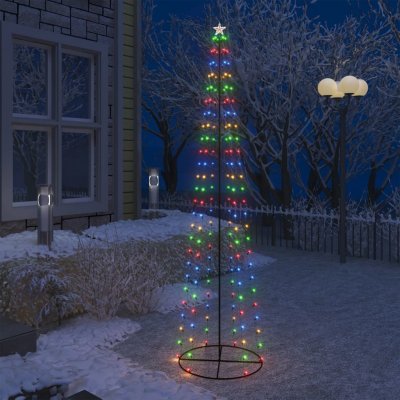 zahrada-XL Vánoční stromek kužel 136 barevných LED diod 70 x 240 cm