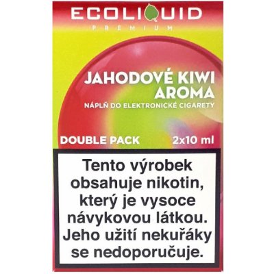 Ecoliquid Premium 2Pack Strawberry Kiwi 2 x 10 ml 0 mg – Zboží Mobilmania